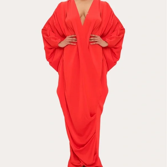 Tibara kaftan dress🥰🥰the color says saffron ((coral)) - Picture 5 of 7
